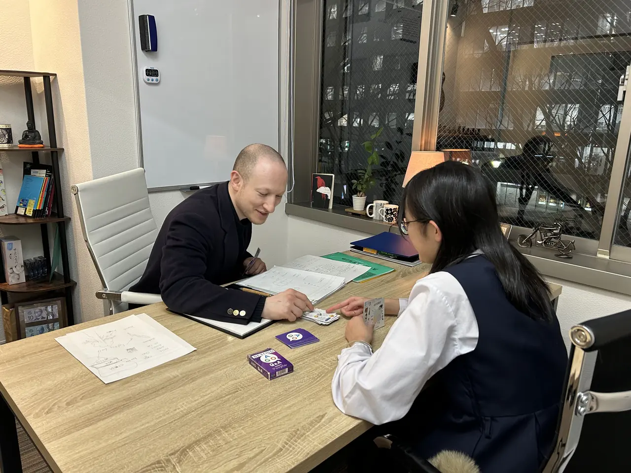 Nさんと講師の教室での様子